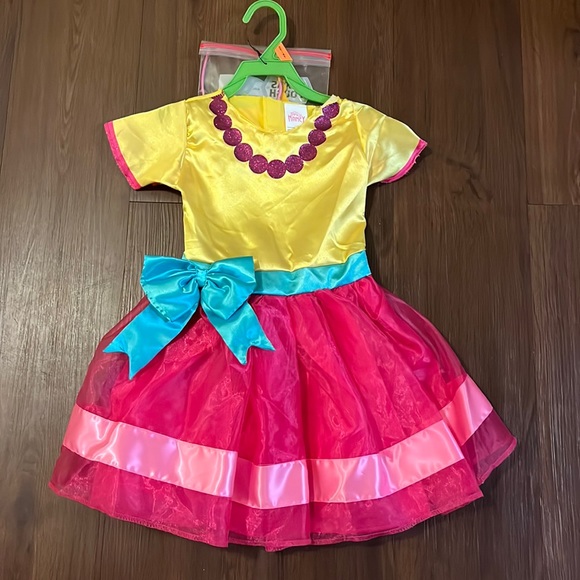 Fancy Nancy Halloween costume with headband and leggings